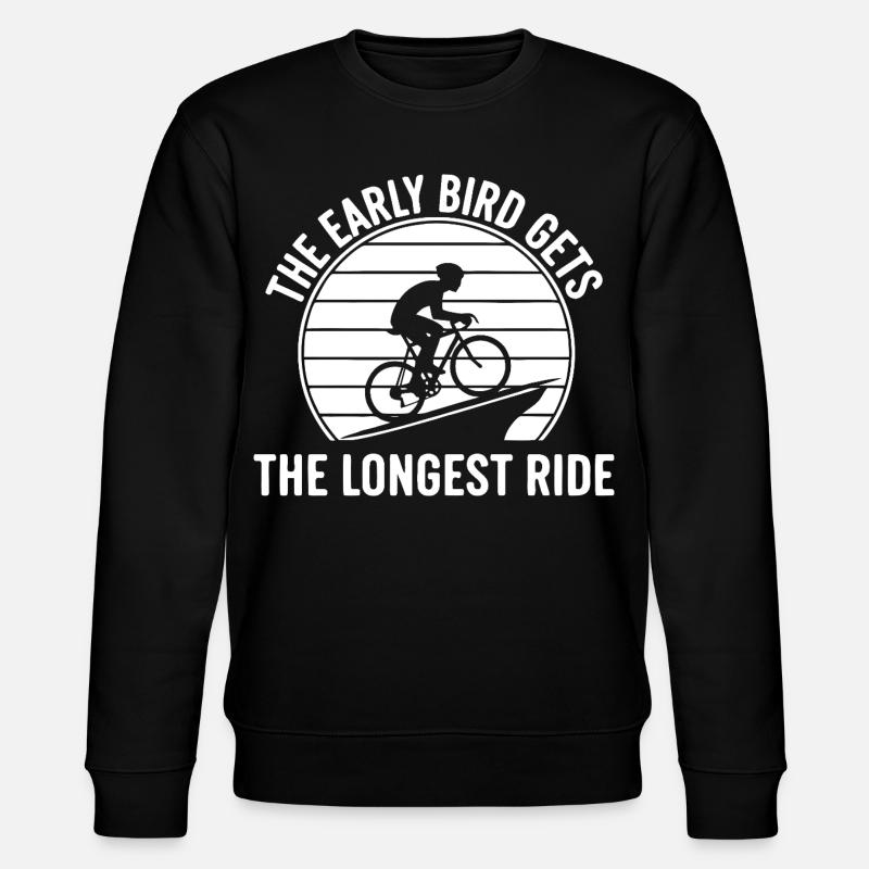 Frühaufsteher Rennradfahrer - Stanley/Stella Unisex Bio-Sweatshirt CHANGER  - Schwarz