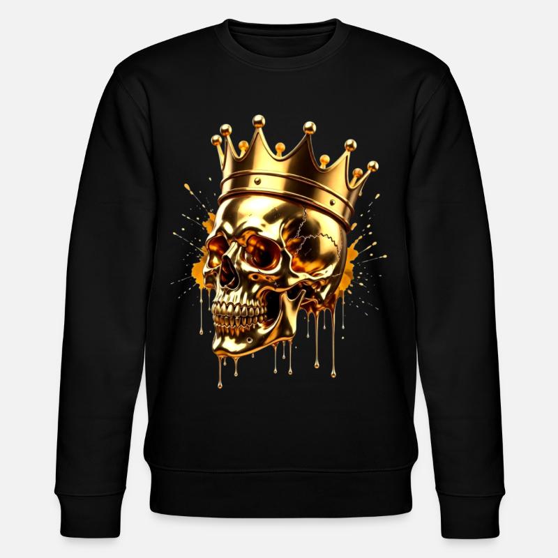 GOLDEN IMPERIAL SKULL - Stanley/Stella Unisex Bio-Sweatshirt CHANGER  - Schwarz