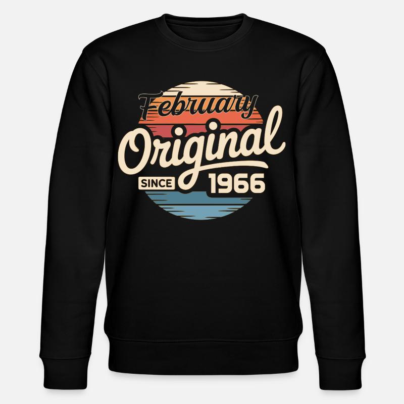 Février 1966 Cadeau d’anniversaire Février 1966 - Sweat bio CHANGER Stanley/Stella Unisexe - noir
