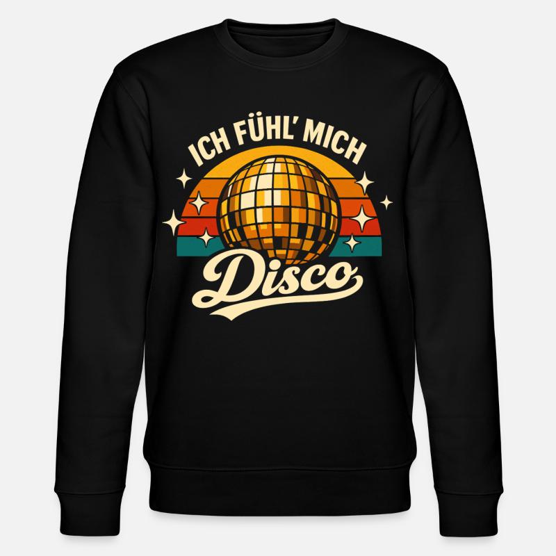 Disco Retro Party 70er Geschenk - Stanley/Stella Unisex Bio-Sweatshirt CHANGER  - Schwarz