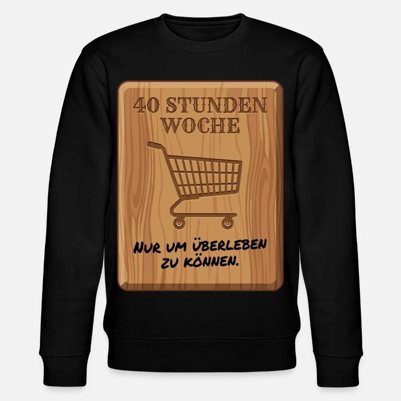 40_Stunden_Woche - Stanley/Stella økologisk unisex-sweatshirt CHANGER  - sort