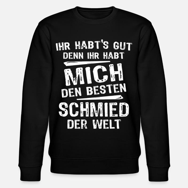 Schmied - Stanley/Stella Unisex Bio-Sweatshirt CHANGER - Schwarz