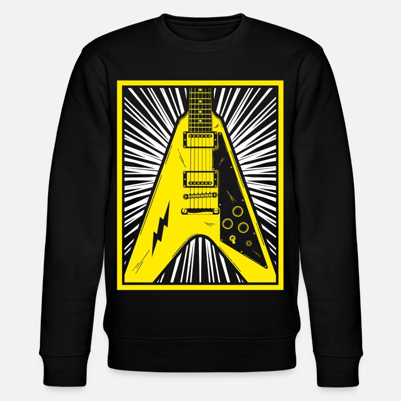 Silhouette de guitare électrique - Sweat bio CHANGER Stanley/Stella Unisexe - noir