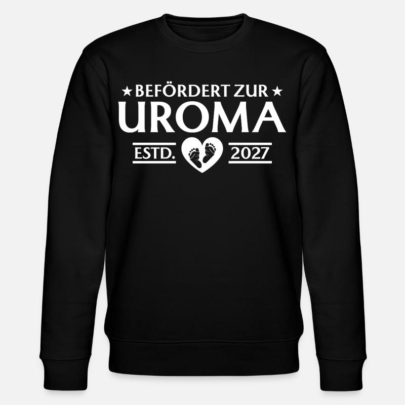 Uroma 2027: Du wirst Urgroßmutter Geschenk - Stanley/Stella Unisex Bio-Sweatshirt CHANGER  - Schwarz