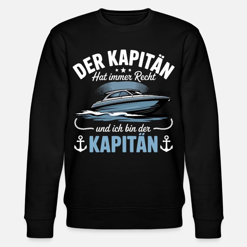 Capitaine de bateau, permis de bateau - Sweat bio CHANGER Stanley/Stella Unisexe - noir