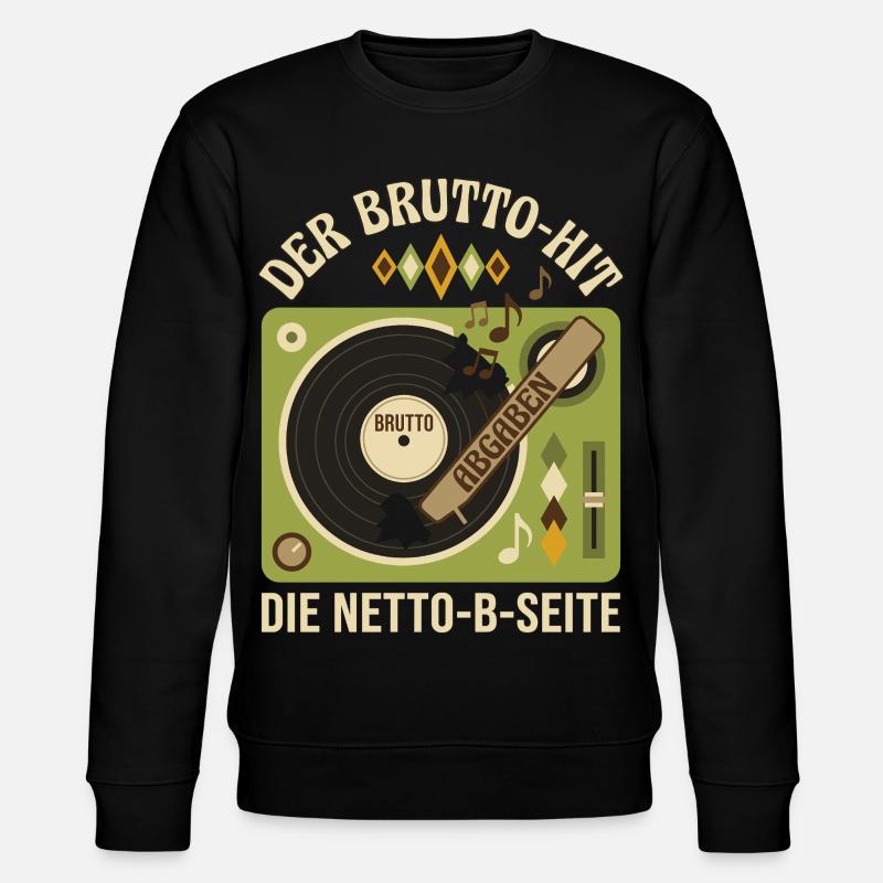 Der Brutto-Hit Die Netto-B-Seite - Stanley/Stella Unisex Bio-Sweatshirt CHANGER  - Schwarz