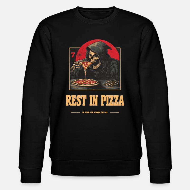 Rest in Pizza - Stanley/Stella Unisex Bio-Sweatshirt CHANGER  - Schwarz