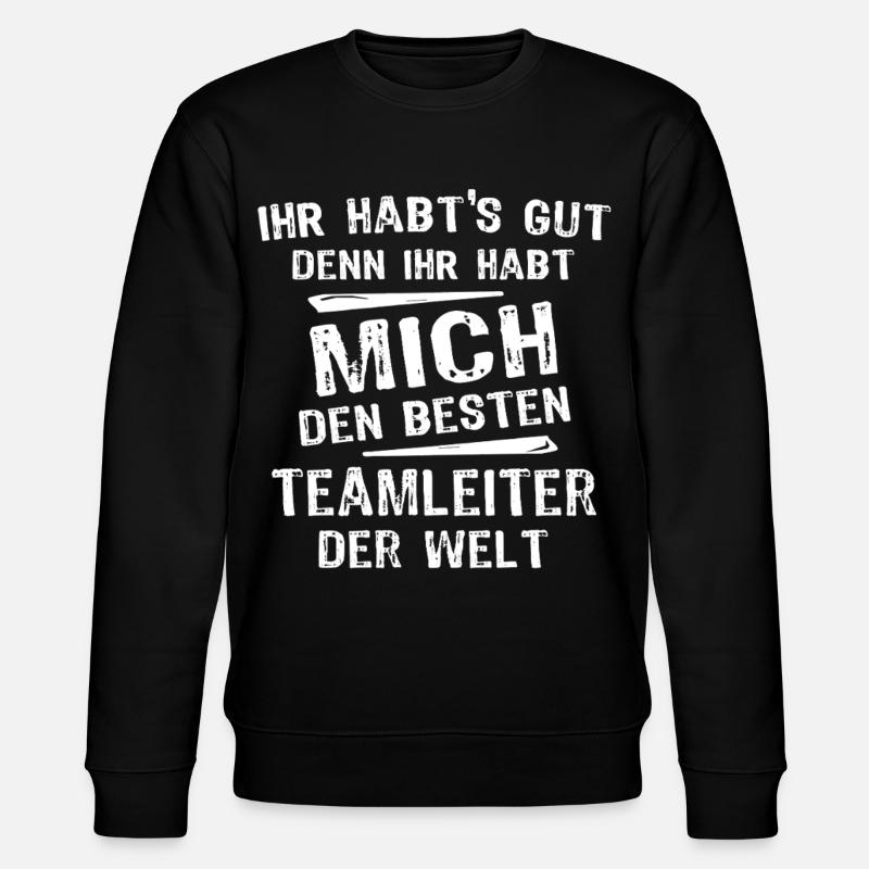 Chef d’équipe - Sweat bio CHANGER Stanley/Stella Unisexe - noir