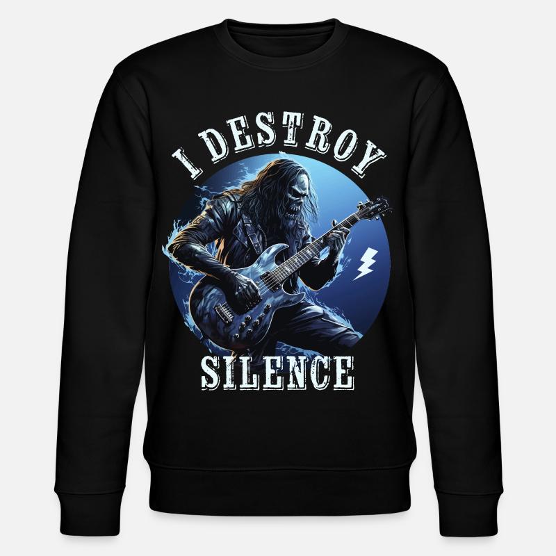 I Destroy Silence - Stanley/Stella Unisex Bio-Sweatshirt CHANGER  - Schwarz