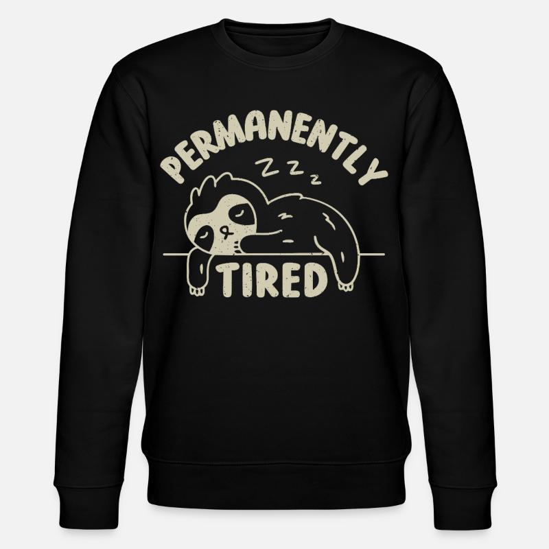 Dauerhaft müde - Stanley/Stella Unisex Bio-Sweatshirt CHANGER  - Schwarz