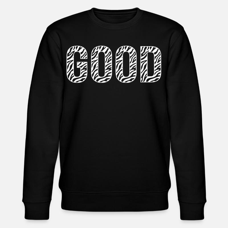 GOOD Zebramuster - Stanley/Stella Unisex Bio-Sweatshirt CHANGER  - Schwarz
