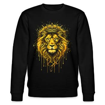 Couronne du Roi Lion d’Or - Sweat bio CHANGER Stanley/Stella Unisexe - noir - Devant - Nik (191cm) & Marisol (170cm)