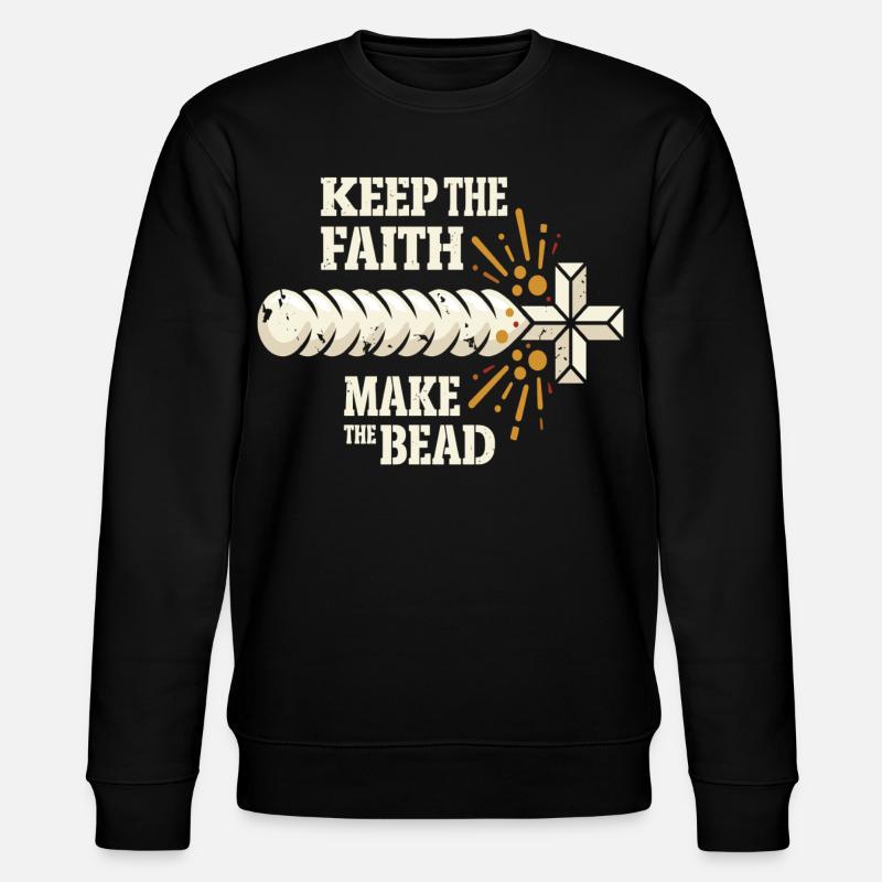 Keep The Faith Make The Bead - Stanley/Stella Unisex Bio-Sweatshirt CHANGER  - Schwarz