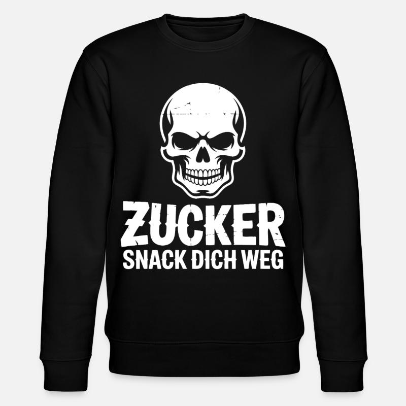 Zucker Schädel Snack Dich Weg - Stanley/Stella Unisex Bio-Sweatshirt CHANGER  - Schwarz