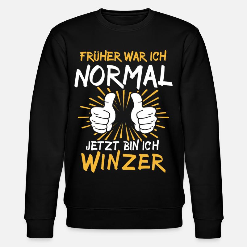 Winzer Spruch - Stanley/Stella Unisex Bio-Sweatshirt CHANGER  - Schwarz