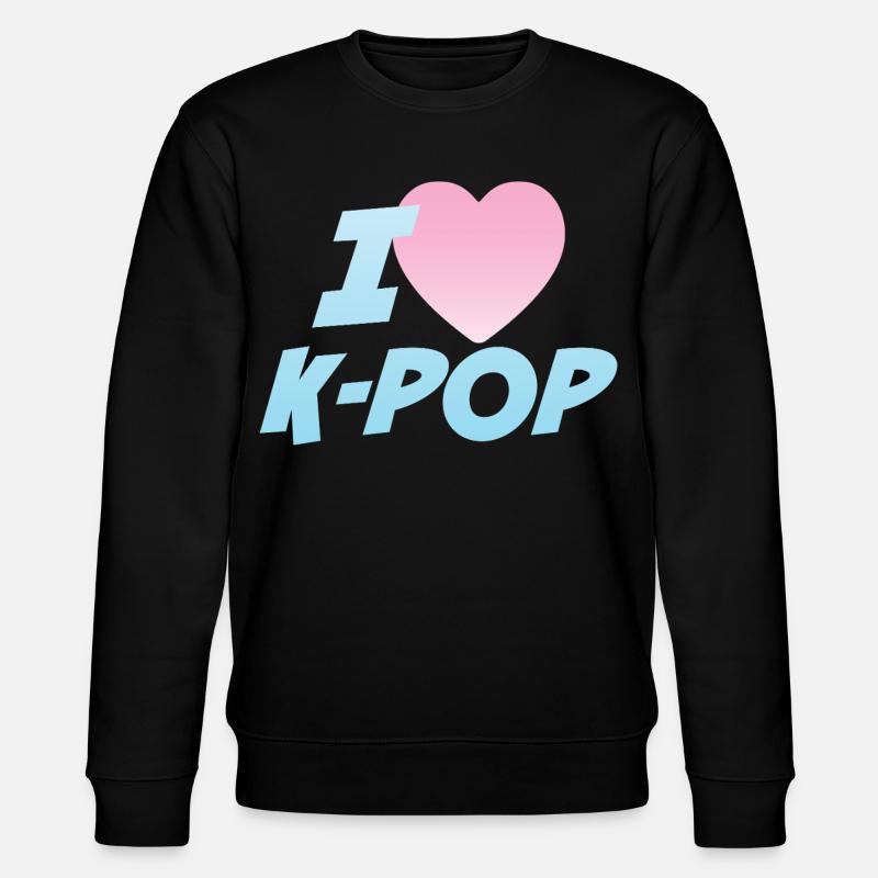 Ich liebe K-Pop - Stanley/Stella Unisex Bio-Sweatshirt CHANGER  - Schwarz