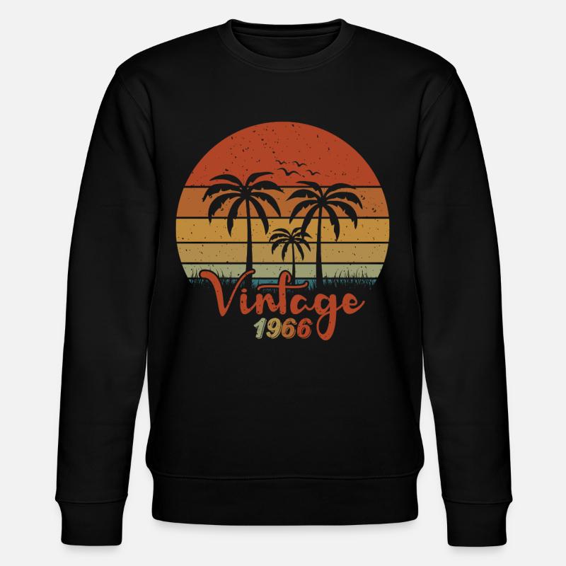 1966 Année de naissance - Sweat bio CHANGER Stanley/Stella Unisexe - noir