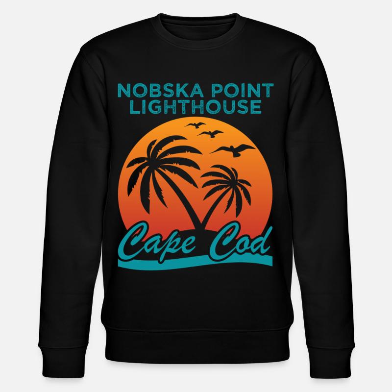 Nobska Lighthouse Cape Cod Shirt - Stanley/Stella CHANGER Unisex Organic Sweatshirt - black