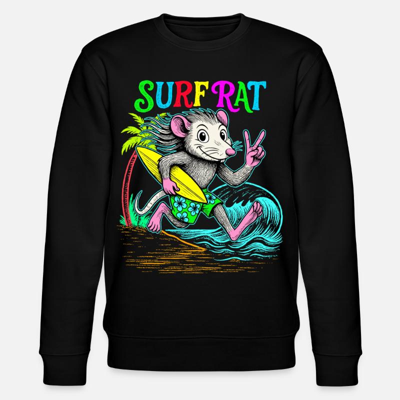 Surf Rat Surfing - Stanley/Stella Unisex Bio-Sweatshirt CHANGER  - Schwarz