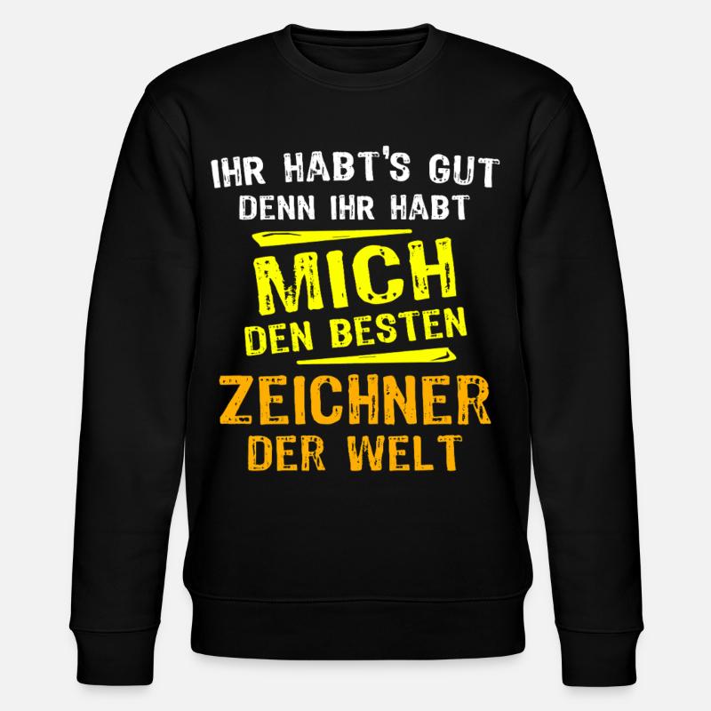 Zeichner Geschenk - Stanley/Stella Unisex Bio-Sweatshirt CHANGER  - Schwarz