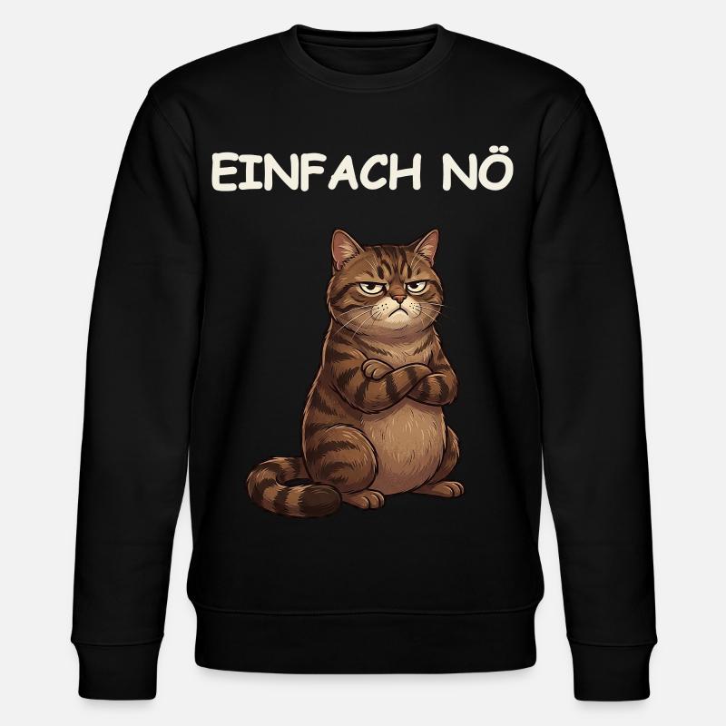 Katze Lustiger Spruch - Stanley/Stella Unisex Bio-Sweatshirt CHANGER  - Schwarz