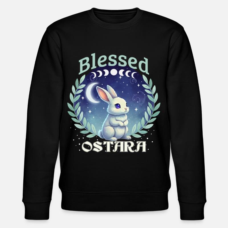 Ostara Happy Easter Pagan Spring - Stanley/Stella CHANGER Unisex Organic Sweatshirt - black