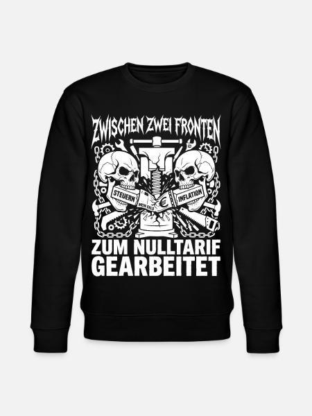 Between two fronts: taxes, inflation, screwing - Stanley/Stella CHANGER Unisex Organic Sweatshirt - black