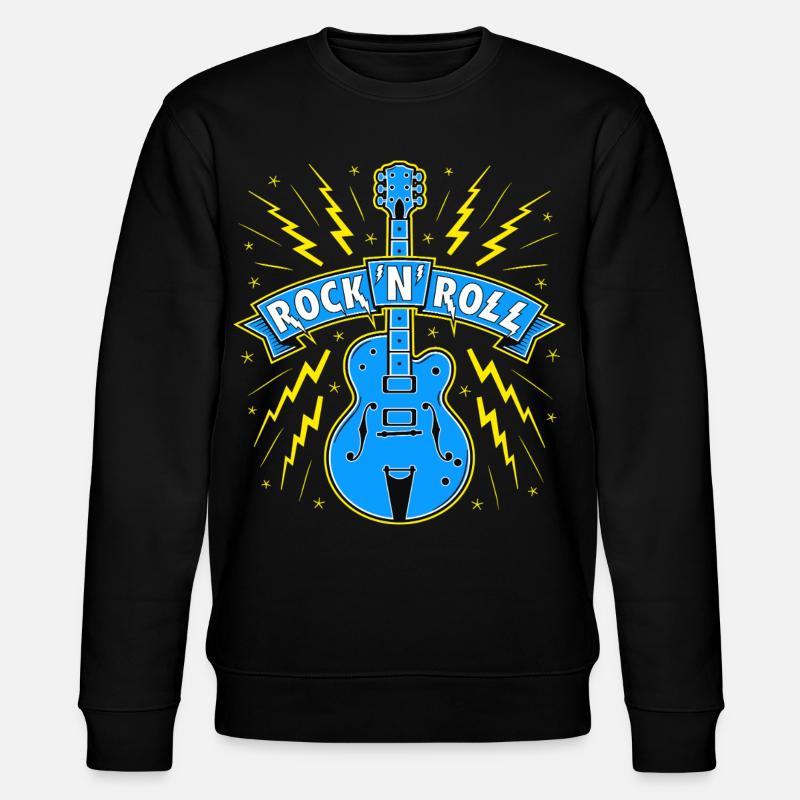 Guitar Rock 'N' Roll Banner - Stanley/Stella Unisex Bio-Sweatshirt CHANGER  - Schwarz
