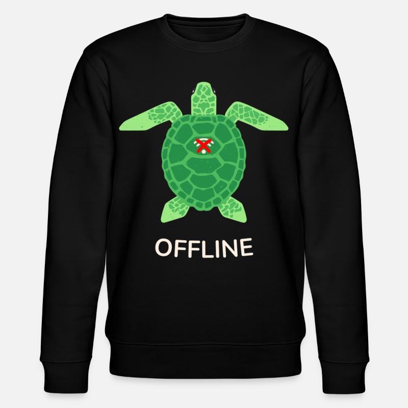 Offline-Modus Turtle - Stanley/Stella Unisex Bio-Sweatshirt CHANGER  - Schwarz