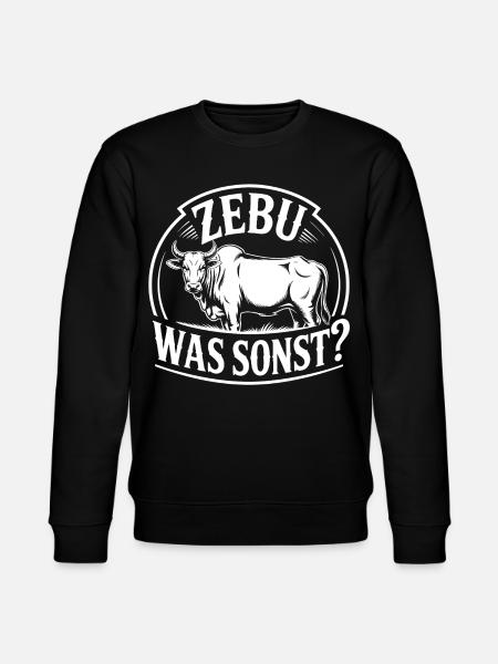 Zebu What else? Round badge - Stanley/Stella CHANGER Unisex Organic Sweatshirt - black