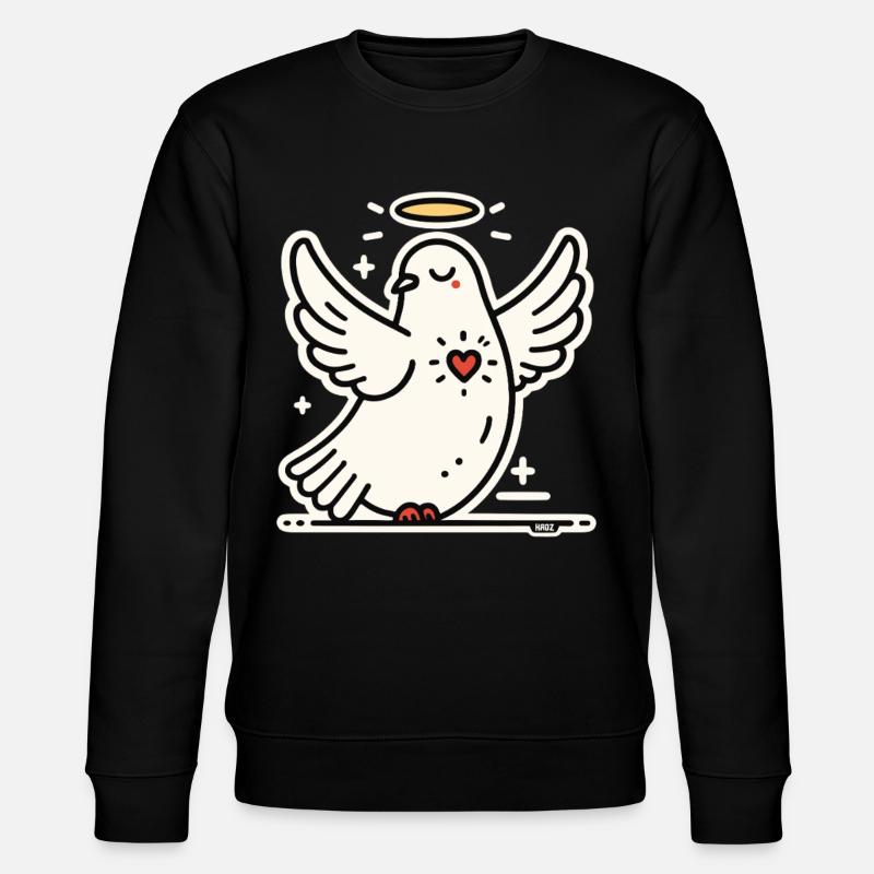 Friedens Taube Heilender Herz - Stanley/Stella CHANGER Unisex Organic Sweatshirt - black