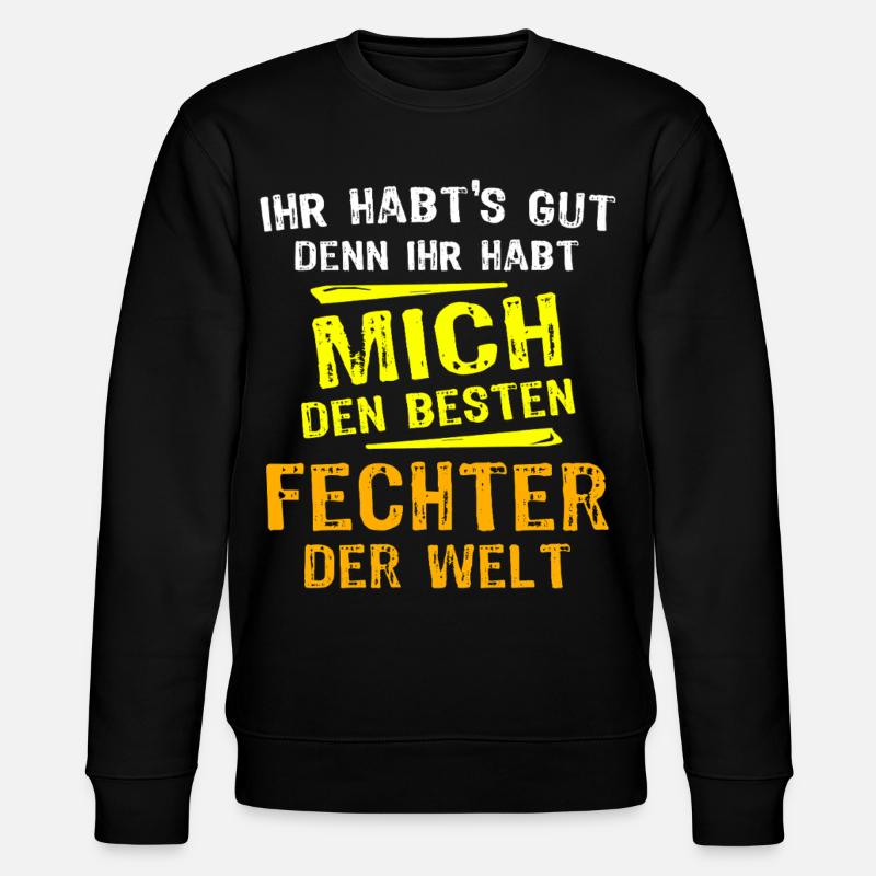 Fechter Geschenk - Stanley/Stella Unisex Bio-Sweatshirt CHANGER  - Schwarz