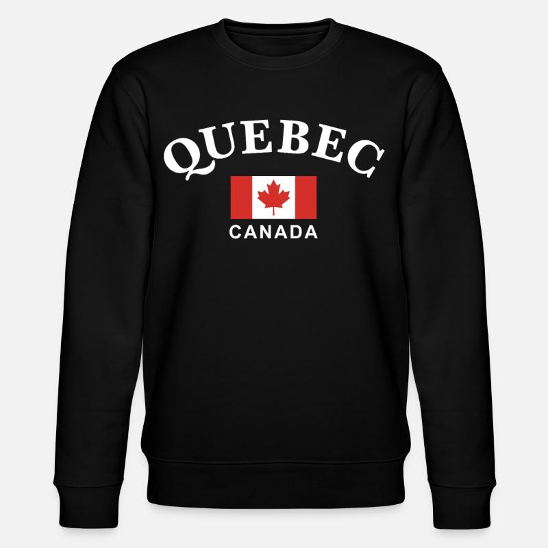 Quebec, Kanada - Stanley/Stella Unisex Bio-Sweatshirt CHANGER  - Schwarz