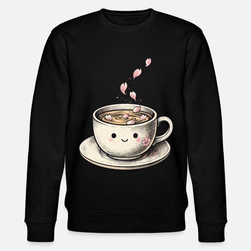 Cherry Blossom Sakura Cherry Blossom - Stanley/Stella CHANGER Unisex Organic Sweatshirt - black