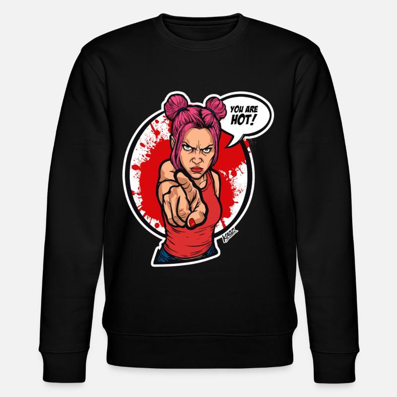 Pointing Power Diva - Stanley/Stella Unisex Bio-Sweatshirt CHANGER  - Schwarz