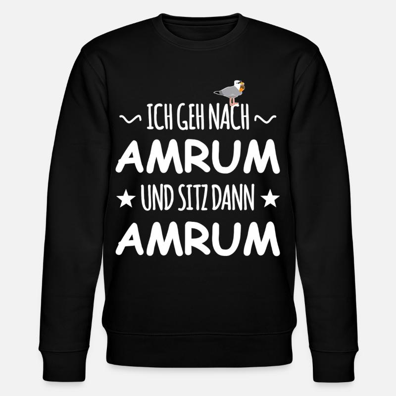 Amrum avec mouette schnaps - Sweat bio CHANGER Stanley/Stella Unisexe - noir