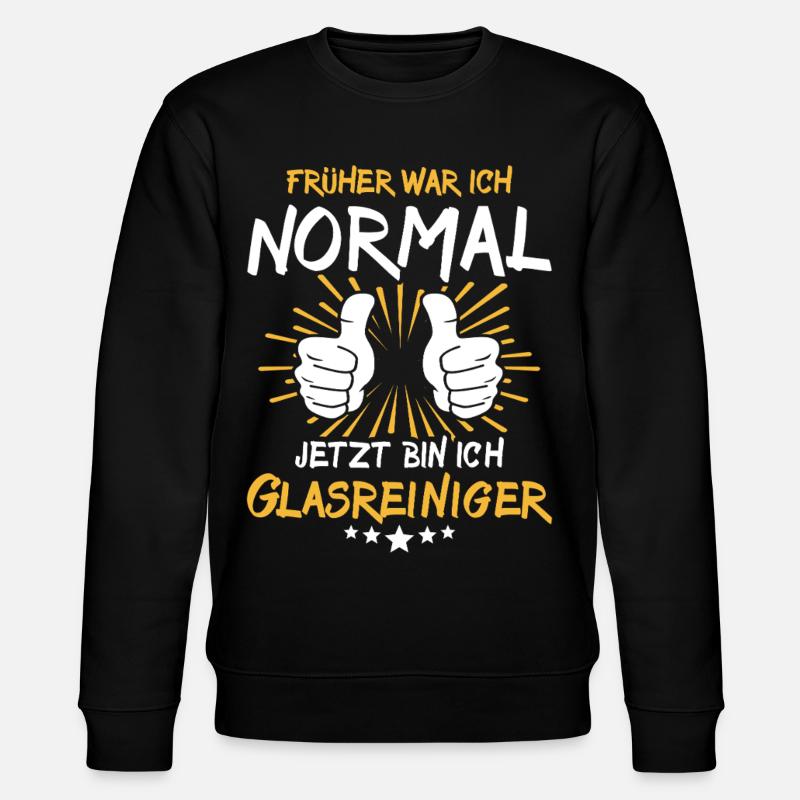 Glasreiniger Spruch - Stanley/Stella Unisex Bio-Sweatshirt CHANGER  - Schwarz