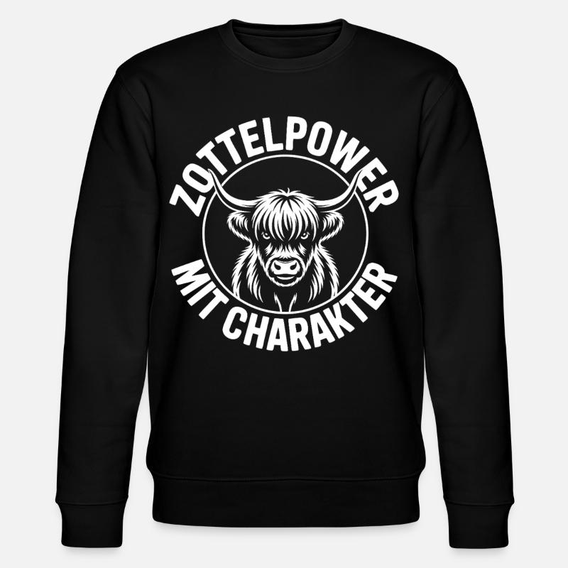 Zottelpower Highlands - Stanley/Stella Unisex Bio-Sweatshirt CHANGER  - Schwarz