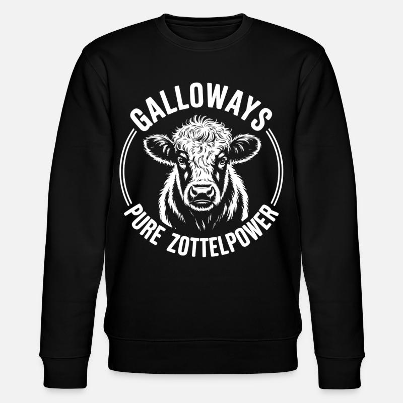 Tête de bœuf de Galloway - Sweat bio CHANGER Stanley/Stella Unisexe - noir