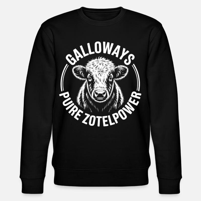 Tête de bœuf de Galloway - Sweat bio CHANGER Stanley/Stella Unisexe - noir