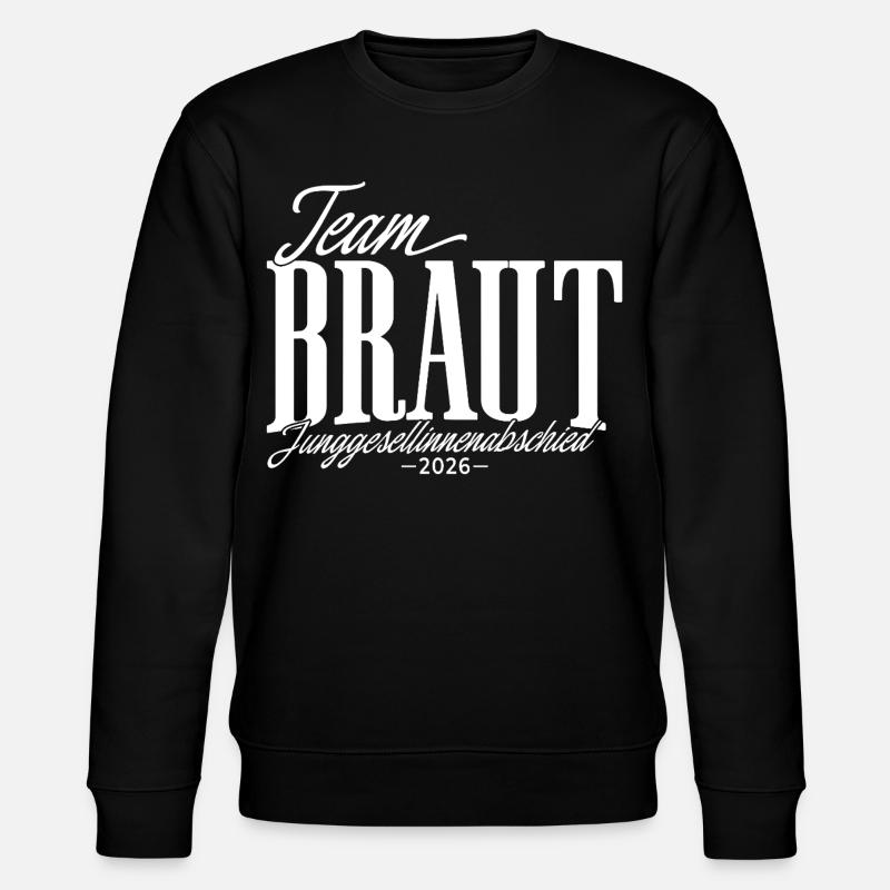 Team Braut Junggesellinnenabschied JGA 2026 - Stanley/Stella Unisex Bio-Sweatshirt CHANGER - Schwarz