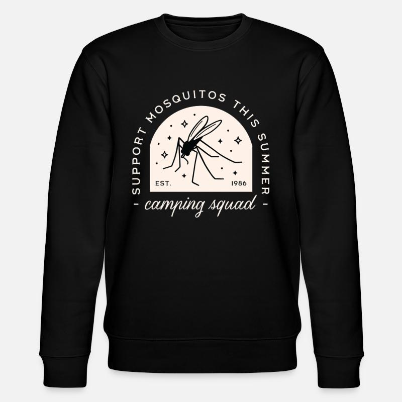 Camping-Mücken-Witz-Lager-Squad sarkastische Zitate - Stanley/Stella Unisex Bio-Sweatshirt CHANGER  - Schwarz