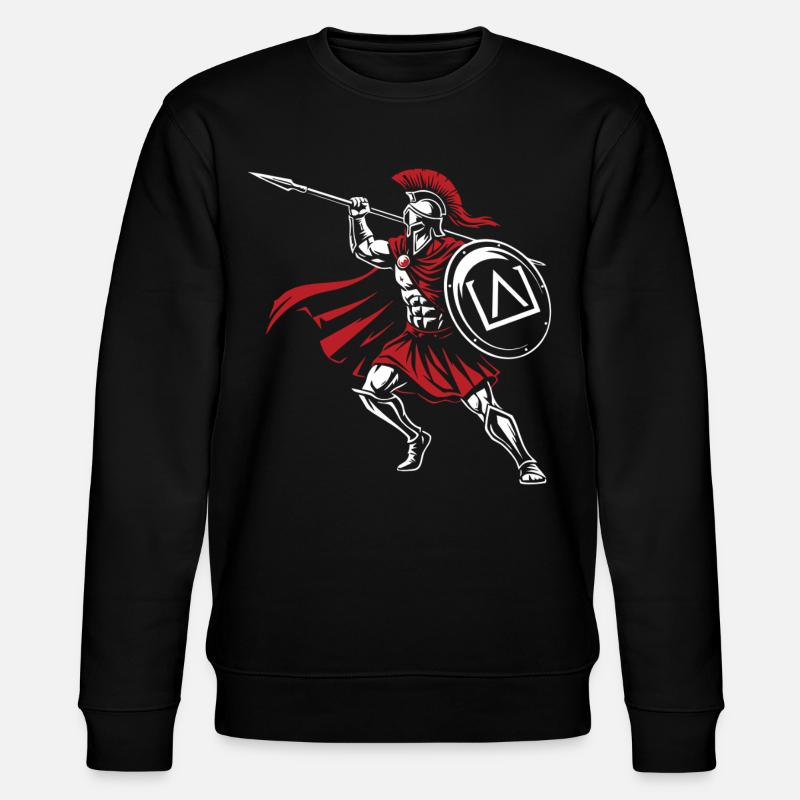 Spartan Spear Angriff Maskottchen Spartan Speer - Stanley/Stella Unisex Bio-Sweatshirt CHANGER  - Schwarz