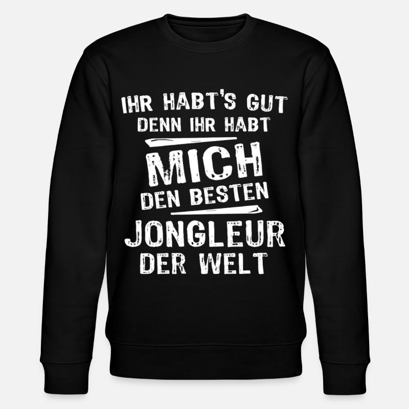 Jongleur - Stanley/Stella Unisex Bio-Sweatshirt CHANGER  - Schwarz
