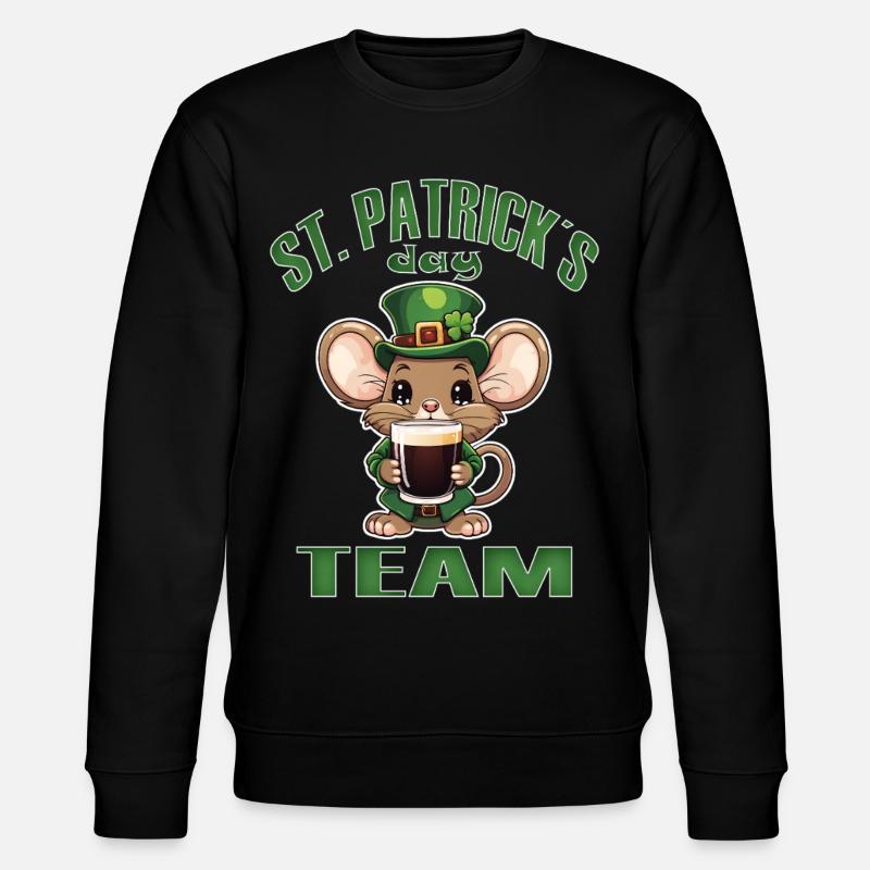St. Patrick's Mouse Bier, Irische Partei - Stanley/Stella Unisex Bio-Sweatshirt CHANGER  - Schwarz