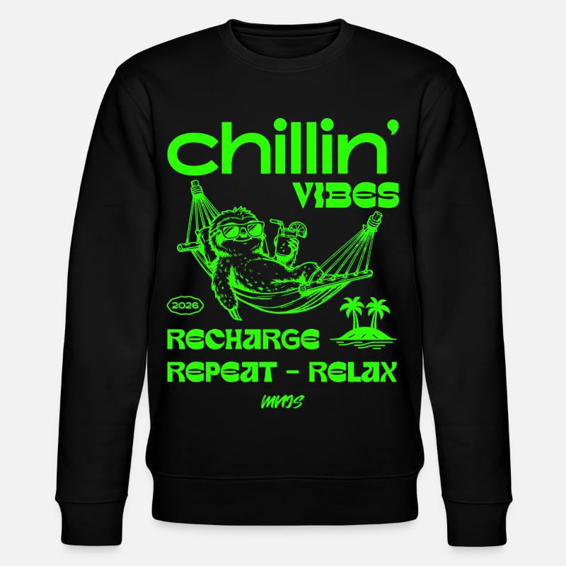 Chillin' Vibes: Recharge & Relax - Stanley/Stella Unisex Bio-Sweatshirt CHANGER  - Schwarz