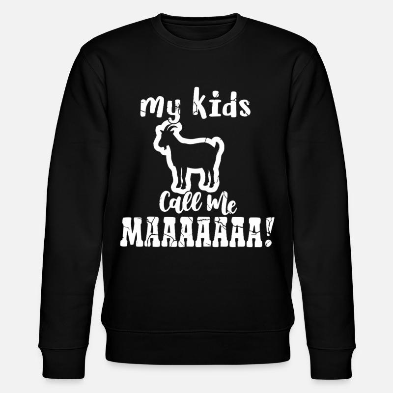 Funny Goat Mom - Stanley/Stella Unisex Bio-Sweatshirt CHANGER  - Schwarz