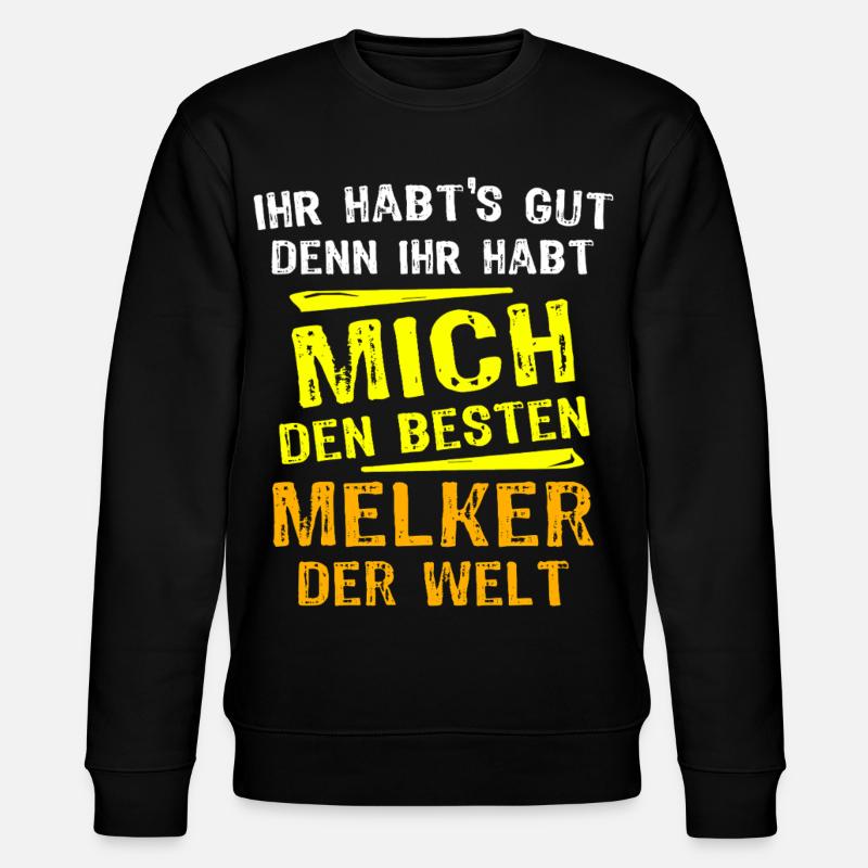 Melker Geschenk - Stanley/Stella Unisex Bio-Sweatshirt CHANGER  - Schwarz