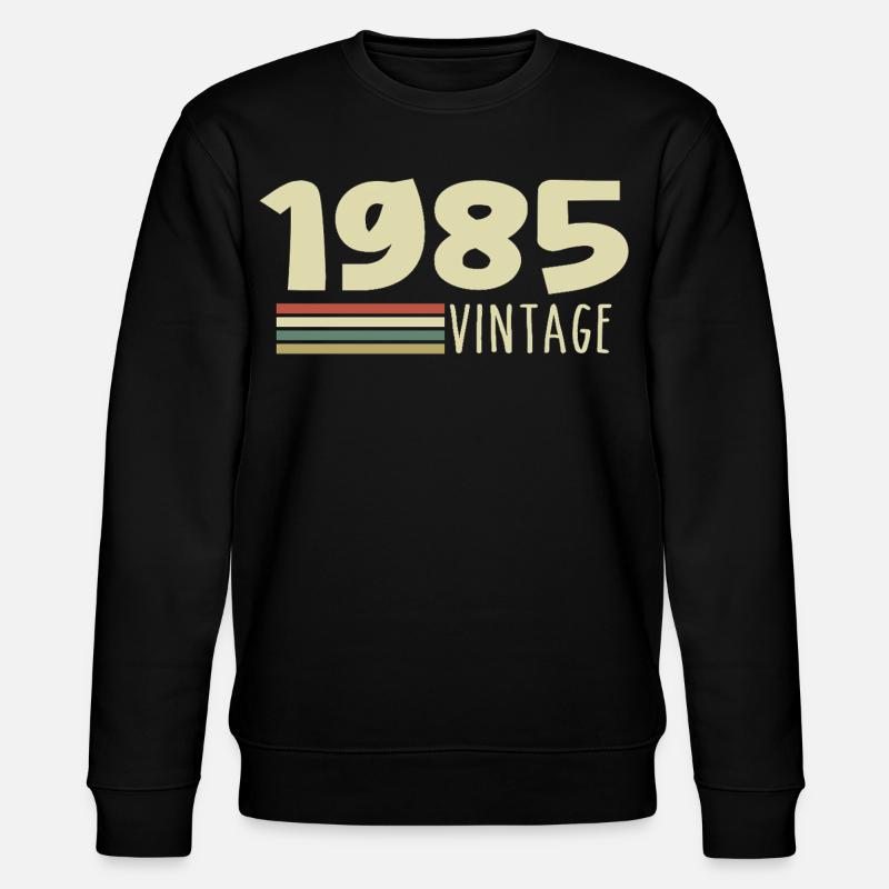 1985-Jubiläum-1985-retro-1985 - Stanley/Stella Unisex Bio-Sweatshirt CHANGER  - Schwarz