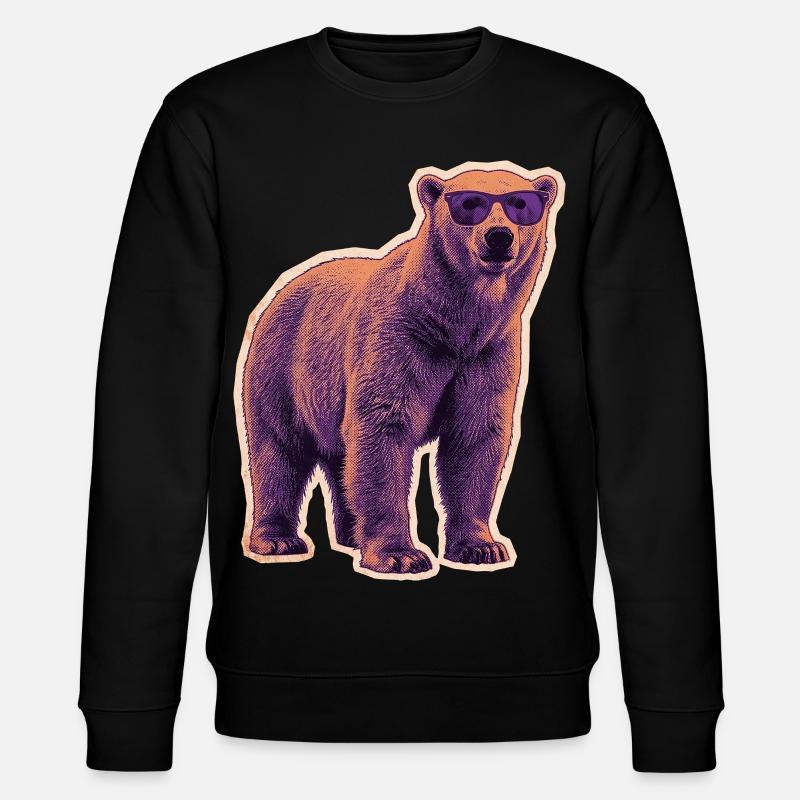 Sommer Eisbär Sonnenbrille - Stanley/Stella Unisex Bio-Sweatshirt CHANGER  - Schwarz